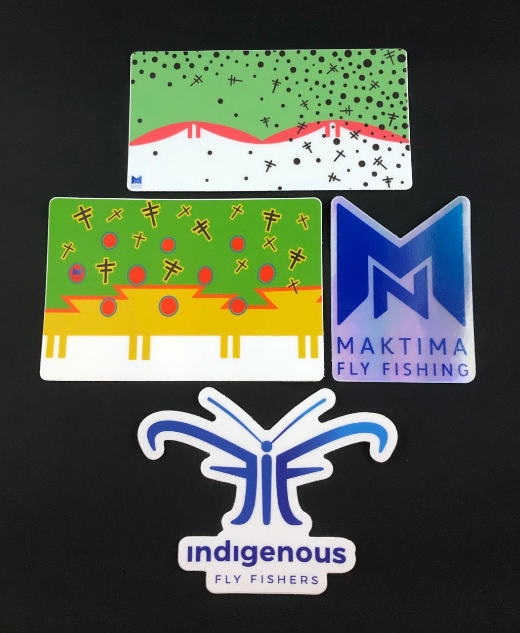 Sticker 4 Pack Pueblo Motiff Logo Collection