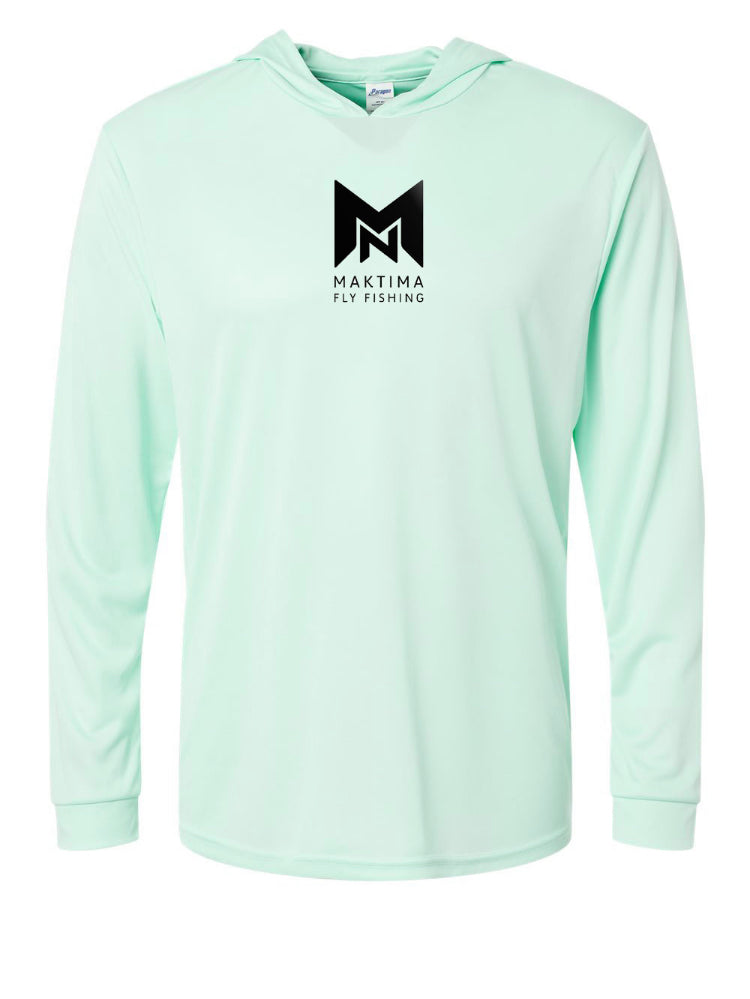 NMaktima Fly Fishing "Warrior Trout" Hooded Long Sleeved Sun Shirt