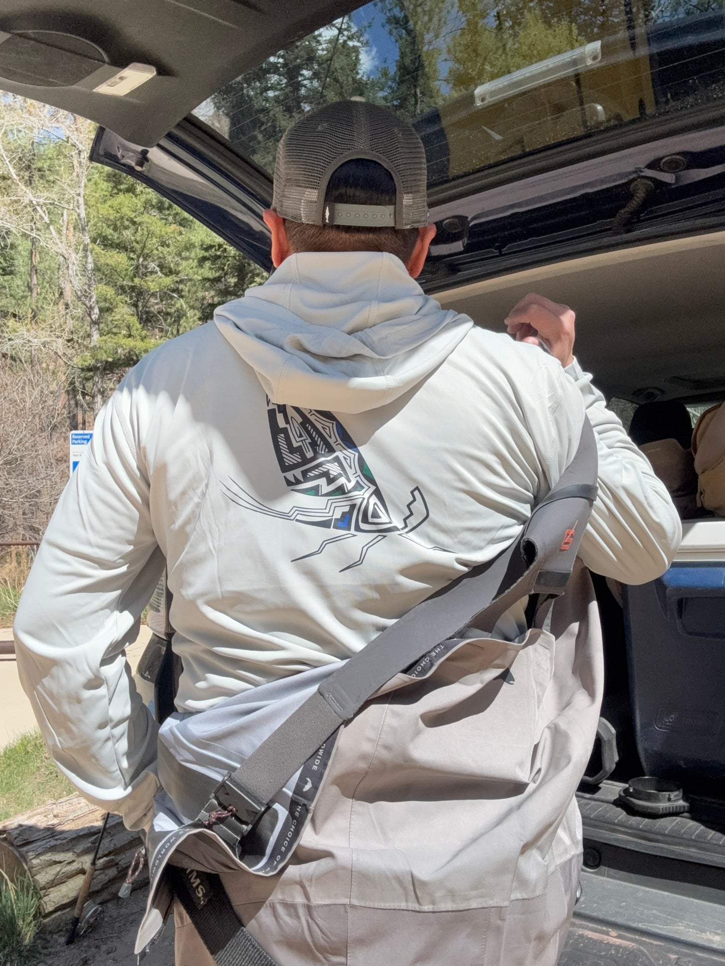 Pueblo Pottery Mayfly Adult Eco50 Sun Hoody - Rep Your Water Collab Series