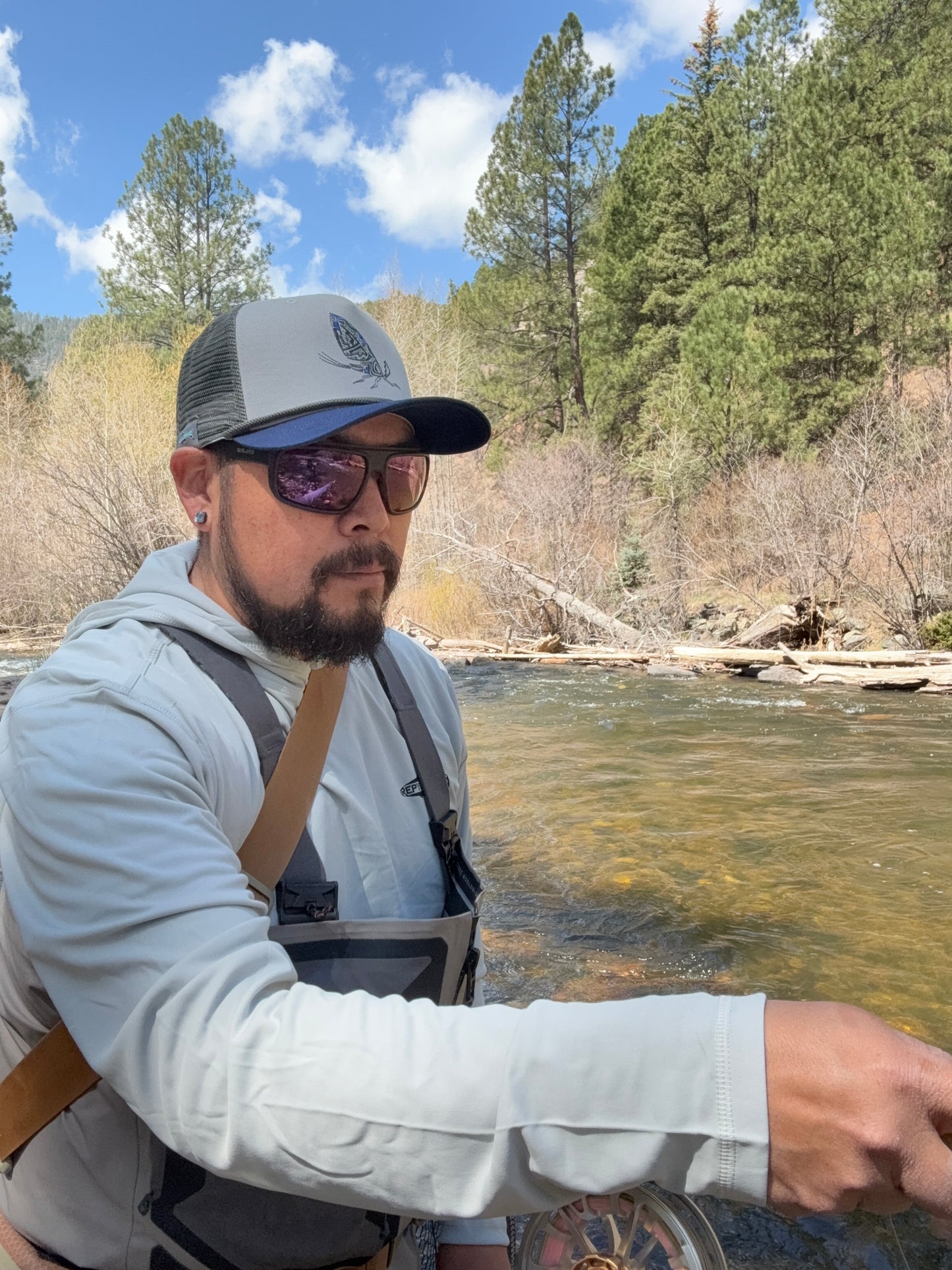 Pueblo Pottery Mayfly 5 Panel Hat - Rep Your Water Collab Series