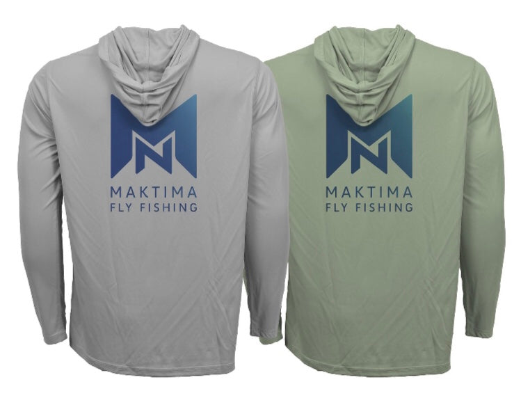 NMaktima Fly Fishing Logo Sunshirt Hoodie